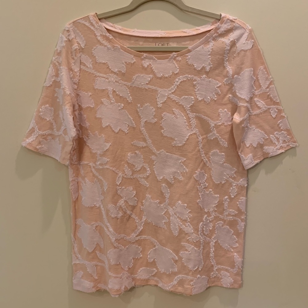 LOFT Pink Floral Top